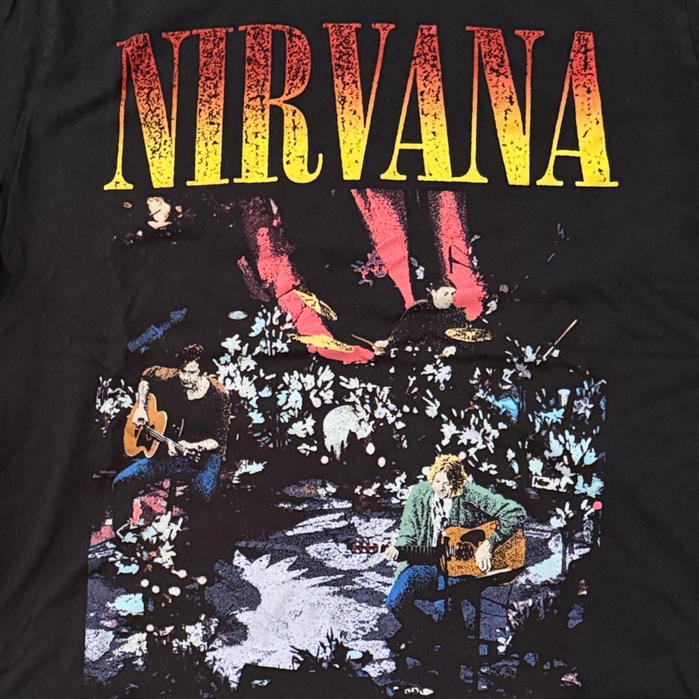 NIRVANA Black Tee vintage band t-shirt Cobain